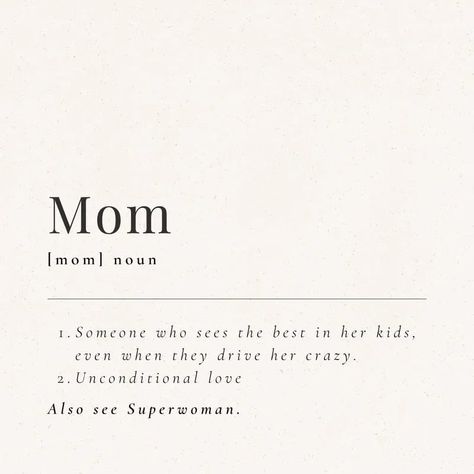 Mom Noun Quotes, Insta Bio For Moms, Definition Of Mother, Mum Captions For Instagram, Mother's Day Template Instagram, Mom Definition Quote, Motherhood Instagram Feed, Mothers Day Content, Mother’s Day Instagram Story Template