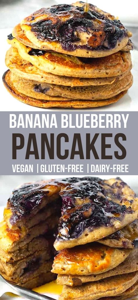 Healthy Blueberry Pancakes Easy, Anti Inflammation Pancakes, Banana Pancakes Gluten Free, Blueberry Banana Pancakes, Blueberry Pancakes Easy, Blueberry Oatmeal Pancakes, Healthy Blueberry Pancakes, Vegan Blueberry Pancakes, Easy Bakes