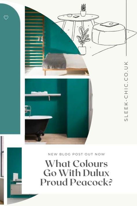 Teal Dulux Paint, Dulux Proud Peacock, Proud Peacock Dulux Paint, Dulux Maritime Teal, Dulux Emerald Glade Bedroom, Dulux Emerald Glade, Peacock Living Room, Peacock Bathroom, Green Bedroom Colors