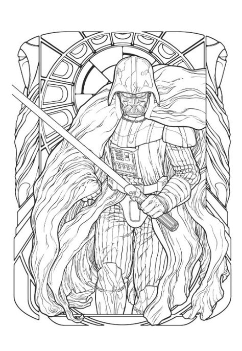 Star Wars Coloring Pages For Adults, Star Wars Coloring Sheet, Star Wars Coloring Book, Star Wars Coloring, Art Therapy Coloring Book, Darth Vader Mask, Star Wars Colors, Star Wars Wall Art, Drawing Stars