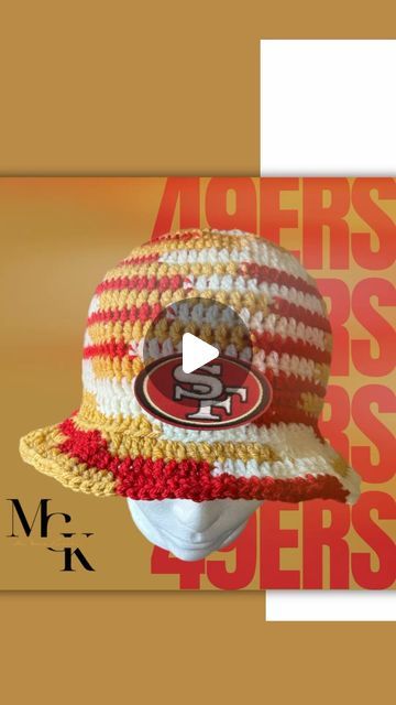 Mrs Grace KREATION on Instagram: "Who’s your favorite team? These Crochet Bucket Hats are 🔥🔥🔥🔥

Accepting pre-orders now . Buckets Hats will be up on the website on October 6, 2024 3pm (pst) 

#crochetbuckethat #crocheted #buckethat #fallfashion #football #sanfrancisco #bayarea #yarnlover #handmade #team #ninergang #footballseason" Crochet Football Pattern, Crochet Bucket Hats, Crochet Football, Football Pattern, Ravens Football, Crochet Patterns Free, Crochet Bucket, Crochet Bucket Hat, Bucket Hats