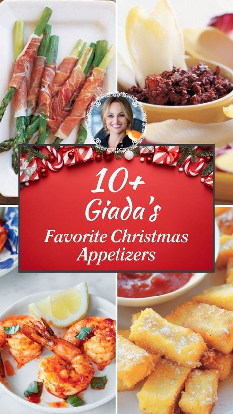 10+ Giada’s Favorite Christmas Appetizers Giada Christmas Recipes, Giada Appetizers, Fancy Appetizer Recipes, The Best Appetizers, Christmas Appetizers Easy, Giada Recipes, Party Snacks Easy, Fancy Appetizers, Cheese Toast