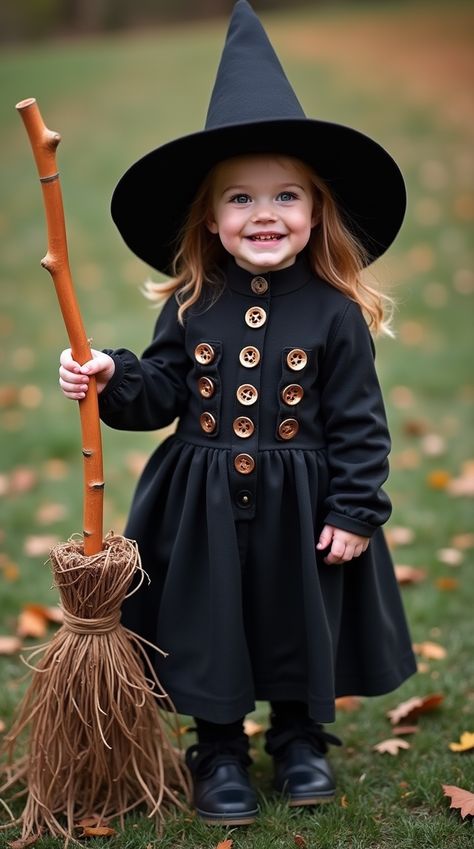 Photo of a child on Halloween Girl Halloween, Halloween Magic, Witch Costume, To Cast, Precious Moments, Halloween Witch, Spreads, Fancy Dress, The Cutest