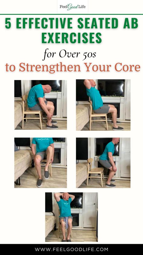 Gentle Core Strengthening Exercises, Seated Core Exercises, Seated Ab Exercises, Ab Stretches, Core Muscle Exercises, Senior Workout, Chair Exercises For Abs, Wheelchair Exercises, Amazing Workouts