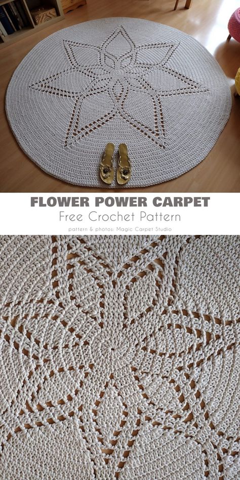 Tapete Flower Power Crochet Rug Diagram, Mandala Crochet Rug Free Pattern, Free Rug Crochet Patterns, Crochet Carpet Pattern Free, Crochet Rug Patterns Free Rectangle, Crochet Rugs Free Patterns Easy, Crotchet Rug, Crochet Carpet Rug, Crocheting Rugs