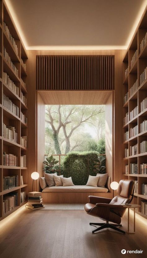 Wall Of Books, Modern Home Library, 2024 Interior Design Trends, 2024 Interior Design, Game Room Ideas, Penthouse Design, Zen House, Bookshelves In Bedroom, Modern Office Space