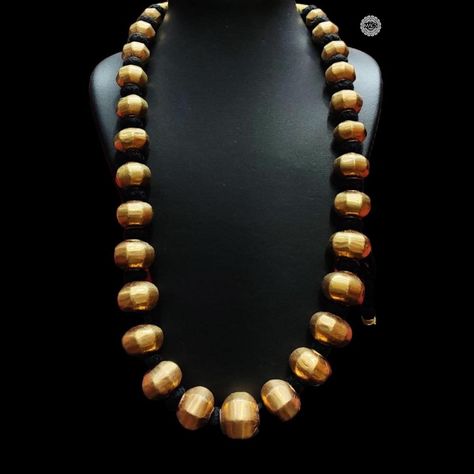 MACS - Oversized wax bead necklace 🔗:... Dholki Beads, Thread Necklace, Jewellery Necklace, Jewellery Store, December 11, Silver Jewellery, Gold Plated Jewelry, Pure Silver, Bead Necklace