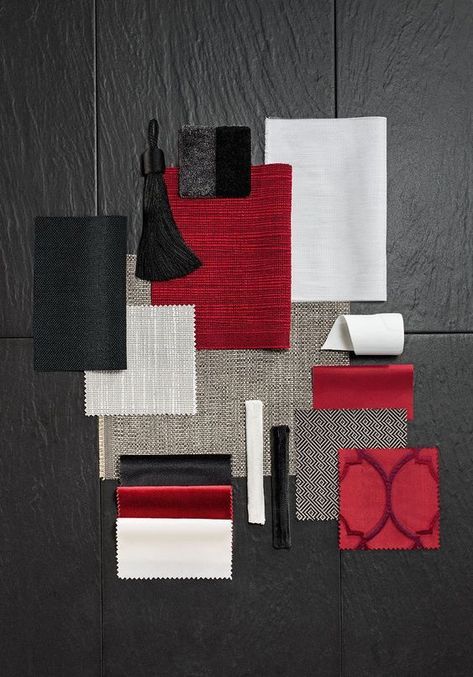 Either it’s in a fashion show, a home decor or just a wallpaper on our phone it must have #colors! So in order to inspire you with stunning #reddishcolors, PullCast has created two #PantonePaletteMoodboards that will just blow you away, not just the colors but our pieces too! Luxurious Mood Board, Red Mood Board, Red Interior Design, Red Mood, Materials Board Interior Design, Mood Board Interior, Design Mood Board, Pantone Palette, Fabric Board