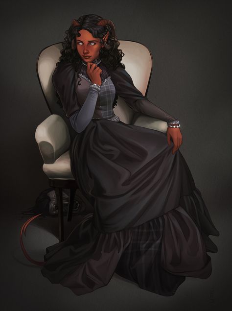 Rachel Denton, Grave Cleric, Female Tiefling, Tiefling Sorcerer, Tiefling Female, Dnd Tiefling, Dungeons And Dragons Characters, Paint Art, Medieval Fantasy