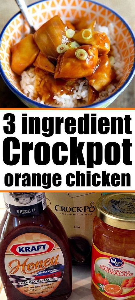 Crockpot Orange Chicken Recipe, Recipe With Chicken Thighs, Crockpot Orange Chicken, Healthy Orange Chicken, Easy Orange Chicken, Orange Chicken Crock Pot, Summer Crockpot, Flexitarian Recipes, Recipe With Chicken