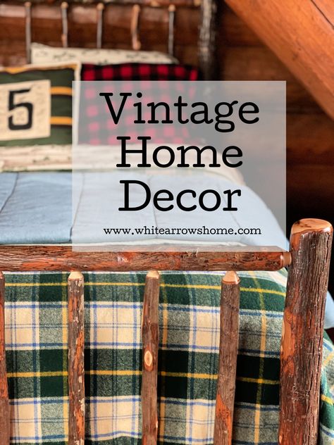 Top Thrifting Finds This Month ~ White Arrows Home Vintage Camp Style Decor, Vintage Lodge Decor, Thrift Decorating, Lodge Style Decorating, Thrifting Aesthetic, Retro Cabin, Vintage Cabin Decor, Fishing House, Ski Lodge Decor