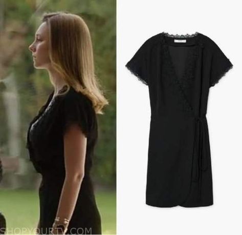 Elite: Short Stories Carla's Black Lace Trim Dress | Shop Your TV Carla Outfits Elite, Elite Carla Outfit, Elite Carla, Elite Outfits, Carla Elite, 2023 Vibes, Carla Rosón, Characters Outfits, Elite Shorts