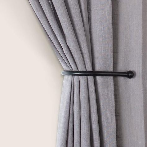 Amazon.com: Deco Window (Set of 2 Holdback/Curtain Tieback Ball- Distressed Silver Black Brush : Home & Kitchen Magnetic Curtain, Black Brush, Curtain Tiebacks, Curtain Tie Backs, Black Iron, Window Curtain, Home Office Decor, Window Curtains, Classic Looks