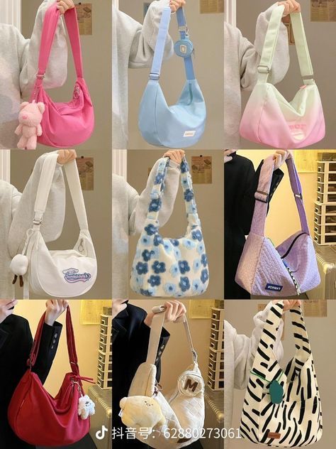 Nature Creatures, Korean Bags, Keep Smile, Korean Bag, Desain Tote Bag, Stylish School Bags, Tas Bahu, Kawaii Bags, My Style Bags