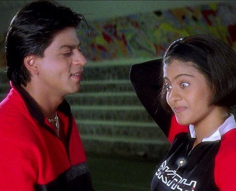 Rahul And Anjali Aesthetic, Old Bollywood Aesthetics Couple, Srk Matching Pfp, Bollywood Matching Pfp, Shahrukh Khan And Kajol, Bollywood Wallpaper, Srk Movies, Vintage Bollywood Aesthetic, 90s Bollywood Aesthetic