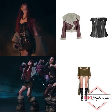 AESPA Winter's Outfit from 'Drama' MV - Kpop Fashion #kpop #kpopfashion #koreanfashion #aespa Drama Aespa, Aespa Outfits, Bold Outfits, Bustier Bodysuit, Denim Bustier, Performance Outfits, Fashion Kpop, Blue Panels, Latest Music Videos