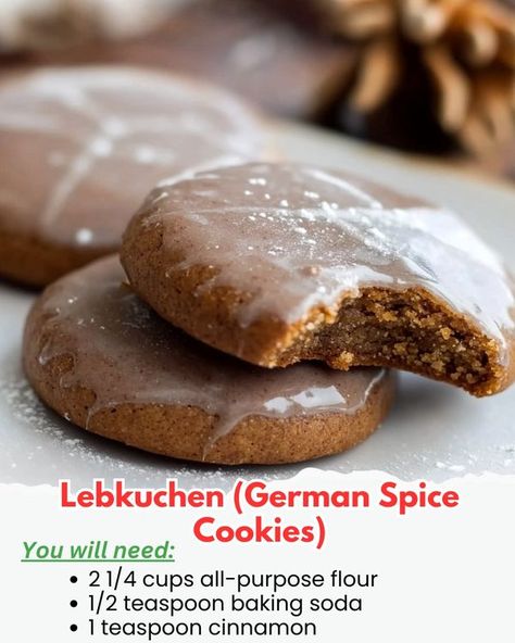 Lebkuchen Cookies Recipe, German Lebkuchen Recipe, German Spice Cookies, German Lebkuchen, Ninja Combi, Lebkuchen Cookies, Spice Cookie Recipes, German Christmas Cookies, German Cookies