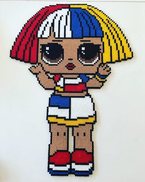 Lol Perler Bead Patterns, Kids Knitting Patterns, Hama Beads Design, Pix Art, Perler Beads Designs, Perler Patterns, Perler Bead Art, Lol Dolls, Fuse Beads