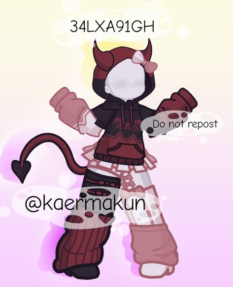 Code: 34LXA91GH | if you have any hoodie rqs lmk! Demon Hoodie, Gacha Base Poses Cute, Chibi Body, Life Code, Free Characters, Characters Inspiration Drawing, Club Fits, Baddie Outfits Ideas, Club Outfit Ideas