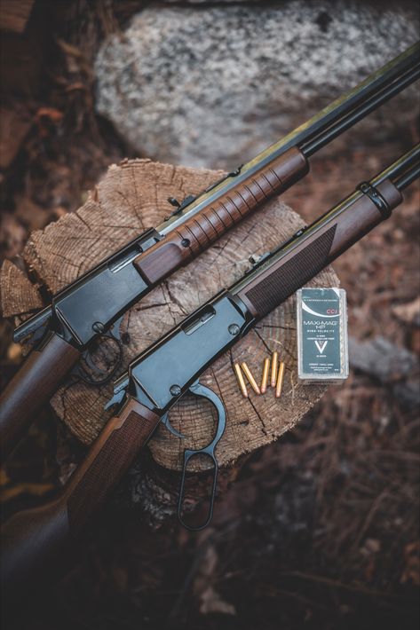 Feared by varmints and adored by landowners, Henry’s lineup of .22 Magnum rifles are as handy as they are handsome.

Pictured: Henry’s H001TM Lever Action Octagon Frontier and H003TM Pump Action Octagon, both chambered for .22 Magnum 22 Magnum, Pump Action, Bullet Proof Vest, Waxed Canvas, Hunting, Pumps, Wood, Leather