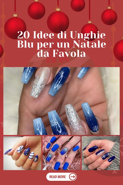 Stupisci con le tue mani grazie a queste idee di unghie blu perfette per il Natale 2024! Tra glitter argentati e disegni a fiocco di neve su base azzurra, il look delle tue mani sarà indimenticabile. Prova stili corti, mandorla o quadrate, arricchite con dettagli bianchi e oro per un tocco glamour e festivo. Fantasie blu e argentate che esaltano l’eleganza delle feste natalizie ti regaleranno un look chic e sofisticato. Look Chic, Glitter