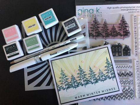 Winter Whimsy, Gina K Designs, Glitter Gloss, Gina K, Ocean Mist, Lemon Drop, Winter Cards, Star Designs, Warm Winter