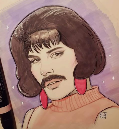 I Want To Break Free, Sick Drawings, Hipster Drawings, Queen Drawing, Queen Poster, Freddy Mercury, Queen Art, Queen Band, Hippie Art