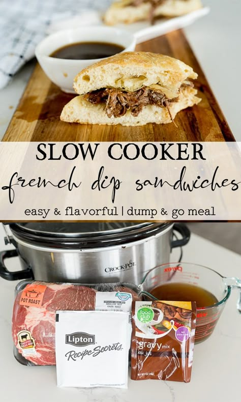 Crock Pot French Dip Sandwiches, Crock Pot French Dip, French Dip Sandwich Crockpot, Slow Cooker French Dip, French Dip Recipes, French Dip Crock Pot, French Dip Sandwiches, Cooking With Karli, Dip Sandwiches