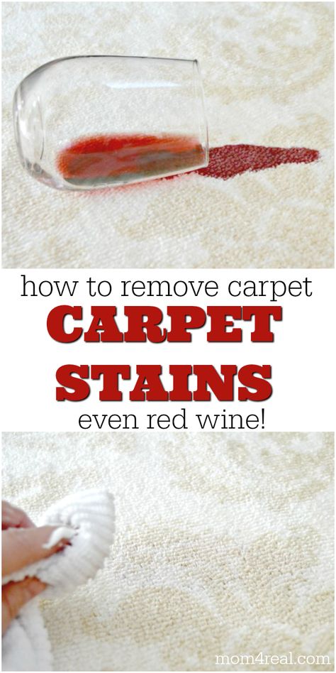 Remove Carpet Stains, How To Remove Carpet, Cleaning Carpet Stains, Remove Carpet, Clean Hacks, Red Wine Stains, Clean Baking Pans, Clean Carpet, Carpet Stain