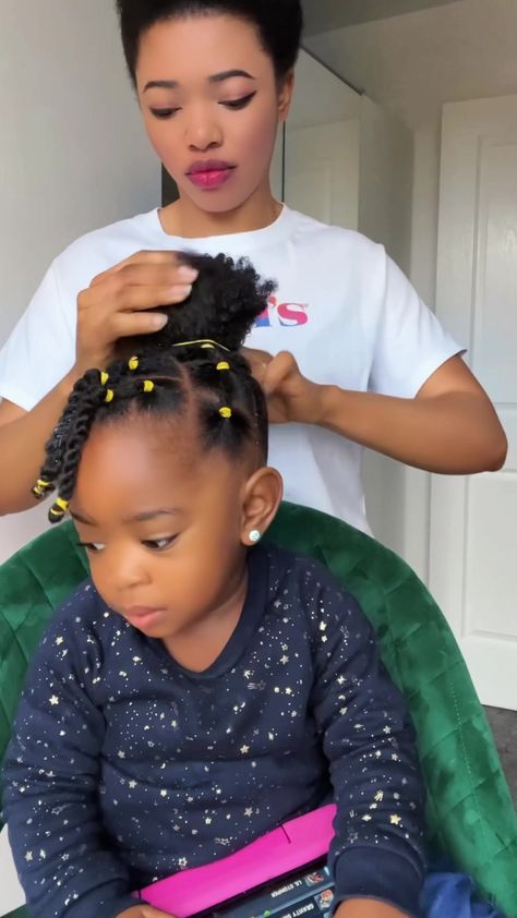 Hairstyle for girls | hairstyle | Kids hairstyle in 5 minutes 🎀 | By Hair Tutorials Simple Hairstyle For Kids Girl, Simple Hair Style For Kids Girl, Hairstyle For Little Black Girls Easy, Babies Hairstyles Girl, Kids Simple Hairstyles, Hairstyle For Kids Girl, Kids Hair Styles Easy, Simple Kids Hairstyles, Hairstyle For Baby Girl