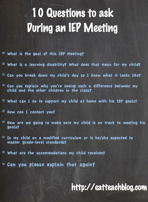 10 Questions that Parents Can Ask During an IEP Meeting. #SpecialEducation Iep Binder, Iep Organization, 504 Plan, Individual Education Plan, Iep Meetings, Dysgraphia, Teaching Special Education, Iep Goals, School Social Work