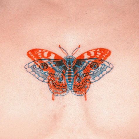 Red Moth Tattoo, Tiger Moth Tattoo, Red Moth, Tiger Moth, Moth Tattoo, Ink Ideas, Moth, Tattoos, Red