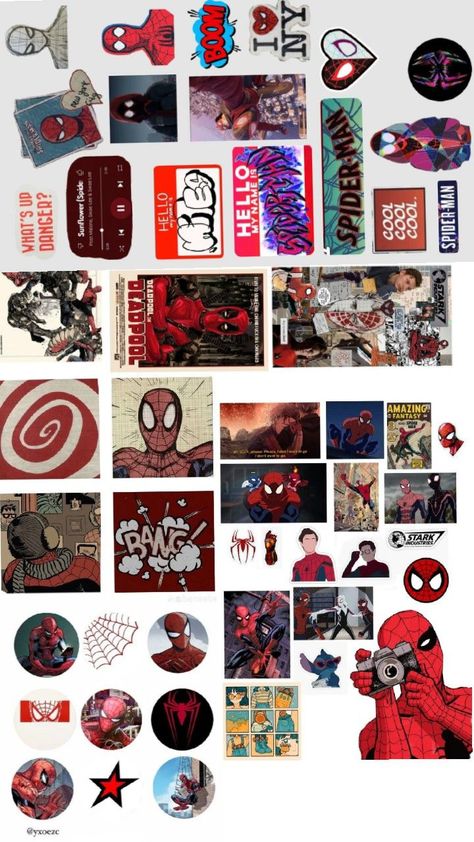 Spiderman Stickers Aesthetic, Spiderman Stickers Printable, Marvel Stickers Aesthetic, Spiderman Journal, Spider Man Stickers, Spiderman Printables, Marvel Sticker, Marvel Stickers, Spiderman Stickers