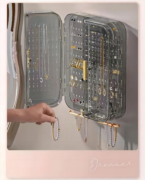 PRICES MAY VARY. No Drilling Installation：Easy to install, you can install it anywhere in your home. Perforation-free adhesive for wall; Smooth tiles; The wood surface is smooth; Hard glass; Smooth metal. Multifunctional Design: Our jewelry organizer not only keeps your jewelry organized but also serves as a beautiful display. It features multiple compartments and hooks, allowing you to showcase your favorite necklaces, bracelets, earrings, rings, and other accessories. Material：PET & Fine and s Earring Wall Organizer, Wall Necklace Holder, Hanging Jewelry Box, Wall Mounted Jewelry Organizer, Wall Jewelry Organizer, Closet Storage Accessories, Wall Mount Jewelry Organizer, Earring Hole, Jewelry Organizer Wall