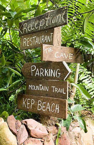 nature signage - Google Search Tropical Signage, Resort Signage, Resort Garden, Sunset Garden, Wood Signage, Island Adventure, Adventure Aesthetic, Mountain Trails, Natural Building