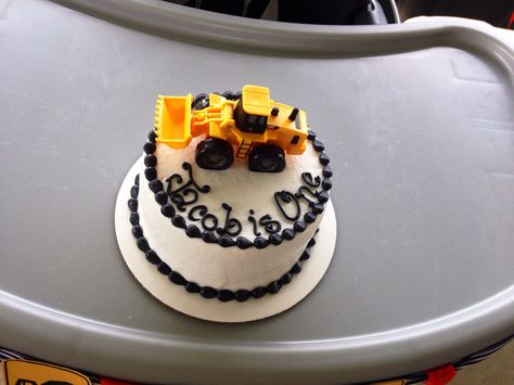 {Construction/Dump Truck Theme} Jacob's First Birthday Smash Cake-Before Dump Truck Party, Tractor Birthday Party, Construction Theme Party, Tractor Birthday, Construction Birthday Parties, 1st Birthday Themes, Construction Party, Construction Birthday, Birthday Party Planning