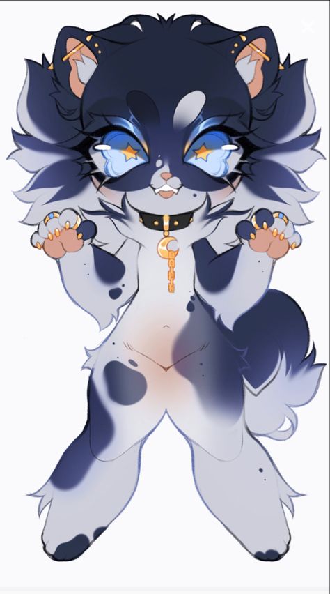 Maws Art, Fursona Adoptables, Kawaii Fursona, Fursona Badge, Halloween Character Design, Oc Adoptables, Creature Ideas, Adopt Idea, Sweet Drawings