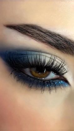 Black Goth Makeup, Navy Blue Makeup, Navy Makeup, Pirate Makeup, Black Makeup Looks, Masquerade Makeup, Wedding Makeup Blue, Blue Eyeshadow Looks, Blue Makeup Looks