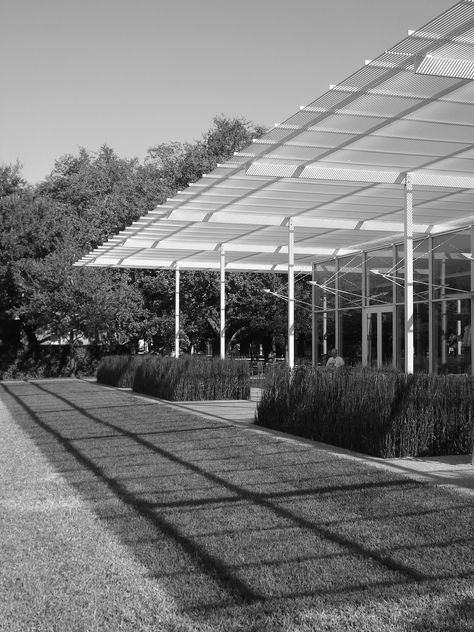 Brochstein Pavilion, Thomas Phifer, Shading Device, Steel Pergola, Canopy Architecture, Pavilion Architecture, Concrete Facade, Rice University, Shade Structure