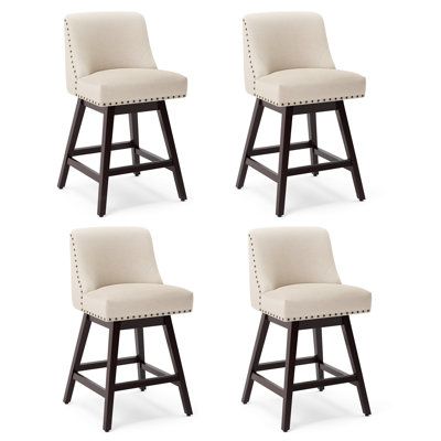 Swivel Counter Height Bar Stools You'll Love | Wayfair Counter Stools With Backs Swivel, Bar Stool With Back, Counter Stools With Backs, Home Bar Areas, Stool With Back, Kitchen Counter Stools, Stools For Kitchen Island, Bar Stools With Backs, Swivel Counter Stools