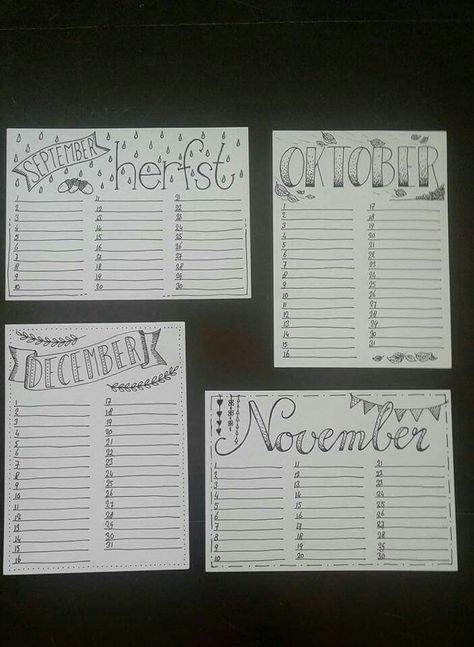 Handlettering kalender Handlettering Quotes, Diy Letters, Birthday Calendar, Handwriting, Hand Lettering, Art Journal, Bullet Journal, Doodles, Notebook