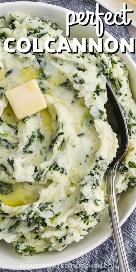 Colcannon Recipe Creamy Butter Sauce, Colcannon Recipe, Potato Side Dishes, Creamy Mashed Potatoes, Super Healthy, Butter Sauce, Veggie Dishes, Traditional Food, Quick Easy Meals