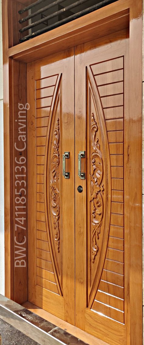 Dable Door Design Modern, Home Front Door Design Indian, Main Door Arch Design Entrance, Teak Wood Main Double Door Design Entrance Modern Interior, Dabal Door Design Wood Modern, Lakdi Ka Door Design, Double Door Main Door, Indian Main Door Designs Double Door, Wooden Main Door Design Entrance Modern Double