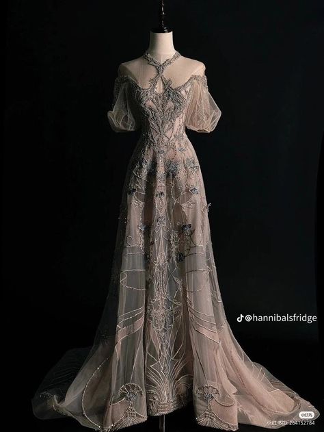 Ethereal Dress, Old Fashion Dresses, Royal Dresses, Fantasy Dresses, Beige Dress, Dream Wedding Ideas Dresses, Fantasy Gowns, Fairytale Dress, Dreamy Dress