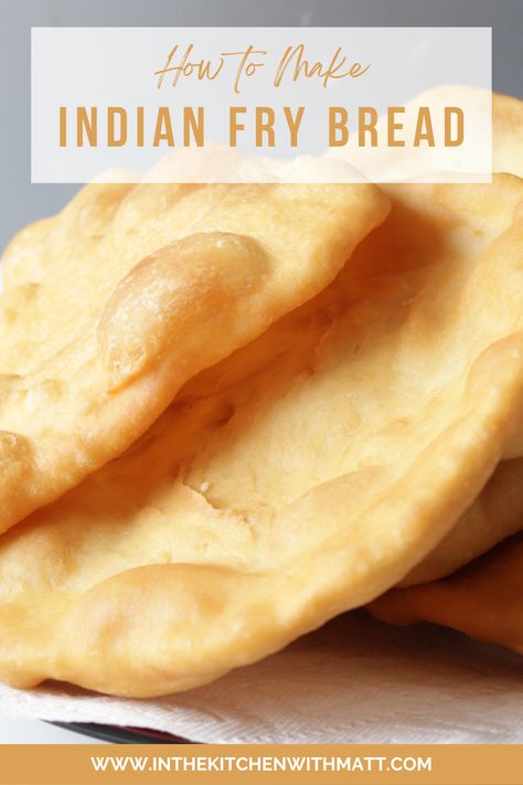 Stack of Indian fry bread on a plate. Fry Bread Recipe Easy, Waffles Toppings, Indian Fried Bread, Indian Fry Bread Recipe, Easy Fry Bread Recipe, Fry Bread Recipe, Indian Fry Bread, Navajo Tacos, Fried Bread Recipe