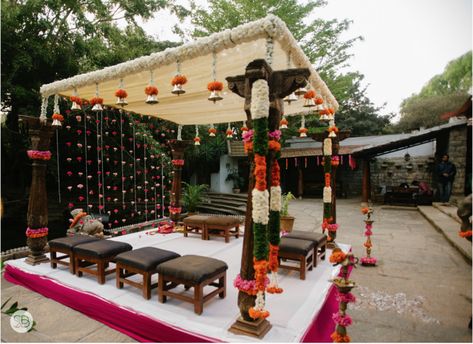 Wedding Mandap Decor, Tamarind Tree, Bangalore Wedding, Mandap Design, Wedding Resort, Wedding Background Decoration, Mandap Decor, Beautiful Wedding Decorations, Wedding Backdrop Decorations