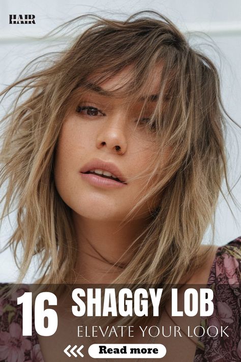 16 Shaggy Lob hairstyle. Elevate your look. Edgy Lob, Versatile Haircut, Shaggy Lob, Lob Hairstyles, Lob Hair, Lob With Bangs, Textured Layers, Short Bangs, Lob Hairstyle