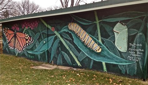 Bug Mural, Mural Outdoor, Mural Ideas, Painting Ideas, Hammock, Moth, Wall Murals, Butterflies, Mural