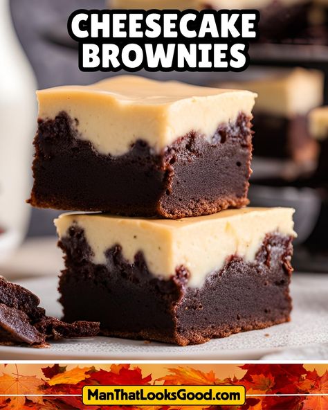 These are great extra-special brownies. I used the Ghirardelli Brownie mix as the base and doubled the whole recipe for a family dinner. Everyone raved about them. Ingredients: **For the Brownie Layer:** - **1/2 cup butter 🧈** (melted) - **1 cup white sugar 🍚** - **2 eggs 🥚** - **1 teaspoon vanilla extract 🍦** - **1/3 cup unsweetened cocoa powder 🍫** - **1/2 cup all-purpose flour 🌾** - **1/4 teaspoon salt 🧂** - **1/4 teaspoon baking powder 🥄** **For the Cheesecake Layer:** - **1 (8-ounce)... Ghirardelli Brownie Mix Recipes, Special Brownies, Ghirardelli Brownie Mix, Brownie Mix Recipes, Cheesecake Layer, Unsweetened Cocoa Powder, Cheesecake Brownies, Brownie Mix, 2 Eggs