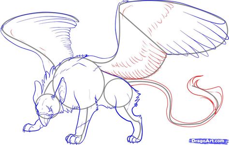 How to Draw a Griffon, Step by Step, Gryphons, Fantasy, FREE ... Griffin Drawing, Graphic Novel Illustration, Draw Step By Step, Character Design Tutorial, How To Draw Steps, Animals Design, Dragon Drawing, Guided Drawing, Bird Drawings